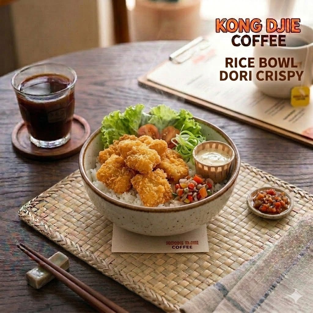 RICE BOWL DORI CRISPY Kedai Kopi Kong Djie